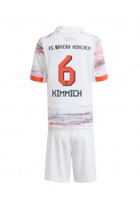 Bayern Munich Joshua Kimmich #6 Jalkapallovaatteet Lasten Vieraspeliasu 2025-26 Lyhythihainen (+ Lyhyet housut)